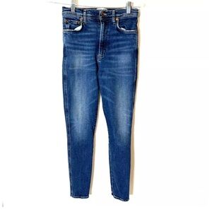 Agolde blue wash skinny denim